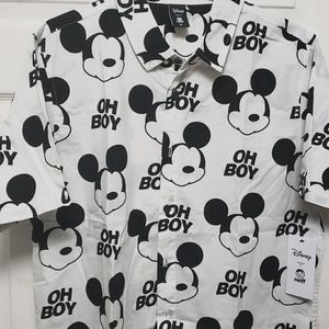(Disney) Mickey button down shirt (szM, adult)